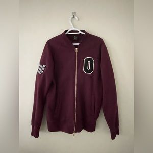 OVO Full Zip Burgundy Sweater